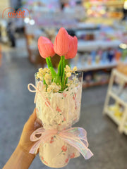 Bó hoa Tulip cốt tròn 3 bông
