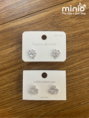 Bông tai xi 925 cỏ 3 lá, 4 lá 034