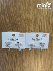 Bông tai xi 925 65 hoa 3 cánh thả