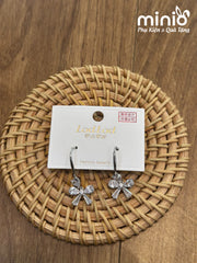 Bông tai xi 925 68 nơ thả đá