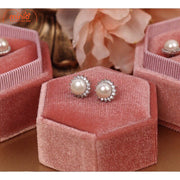 Bông tai ngọc trai xi 925 048090