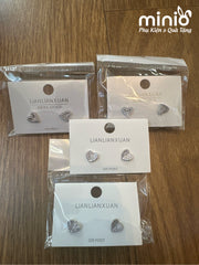 Bông tai xi 925 trái tim