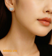 Bông tai xi 925 trái tim MH