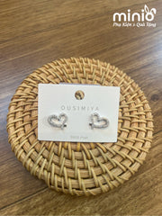 Bông tai xi 925 trái tim 042