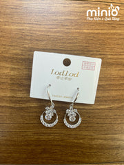Bông tai xi 925 thả hoa 5 cánh 070