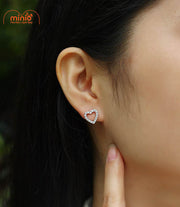 Bông tai xi 925 trái tim thiên nga 01648MH