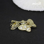 Cài áo 2 bướm vàng hạt ngọc 1120MH