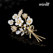 Cài áo bó hoa đính đá 0990MH