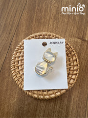 Cài áo mèo tai đính ngọc