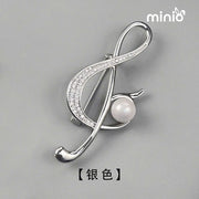 Cài áo nốt nhạc đính đá 0640MH