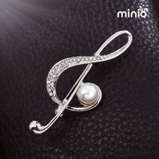 Cài áo nốt nhạc đính đá 0640MH