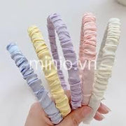 Cài tóc vải nhún đính nơ nhỏ 250UX