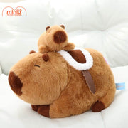 Thú bông Capybara cõng con