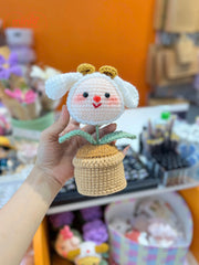 Chậu hoa len đầu thú NU