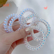 Set cột tóc lò xo màu hologram