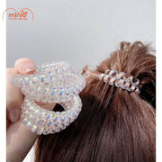 Set cột tóc lò xo màu hologram