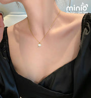 Dây chuyền titan màu gold vỏ sò