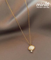 Dây chuyền titan màu gold vỏ sò