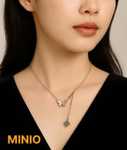 Dây chuyền titan bướm thả cỏ 4 lá 055MH