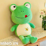 Thú bông ếch thêu ong