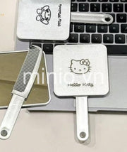 Gương lược cầm tay Sanrio màu bạc