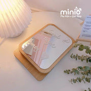 Gương gỗ chữ nhật gấp 90 độ