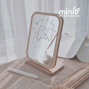 Gương gỗ chữ nhật gấp 90 độ