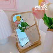 Gương gỗ chữ nhật gấp 90 độ