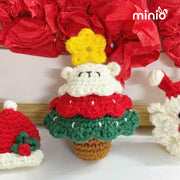 Móc khoá len cây thông 3 tầng