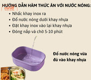 Hộp cơm 2 ngăn cà tím