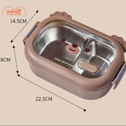 Hộp cơm 2 ngăn gấu nâu