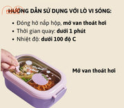 Hộp cơm 2 ngăn cà tím