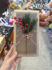 Hộp quà Noel nắp mica mờ