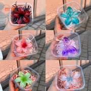 Hộp quà mica vuông nhỏ kèm giấy rơm