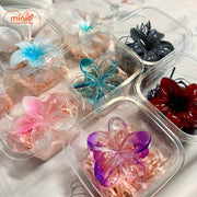 Hộp quà mica vuông nhỏ kèm giấy rơm