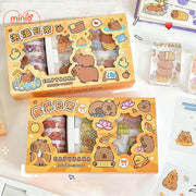 Hộp sticker và washi Capybara