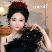 Kẹp càng cua 2 hoa ngọc tua rua