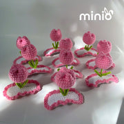 Kẹp mái len hoa Tulip 3D