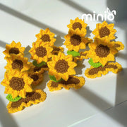 Kẹp mái len hoa hướng dương 3D