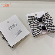 Set 2 kẹp mái nơ caro