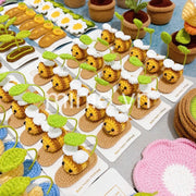 Kẹp mái len ong lá cây 3D