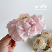 Kẹp nơ voan phồng sần 3 màu