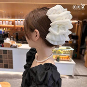 Kẹp nơ voan phồng trơn