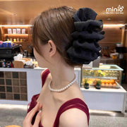 Kẹp nơ voan phồng trơn