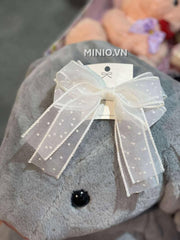 Kẹp tóc nơ voan bi