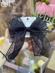 Kẹp tóc nơ voan bi