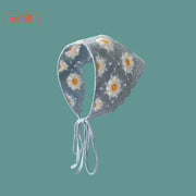 Khăn bandana hoa móc len