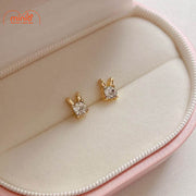 Khuyên tai thỏ nụ đính đá