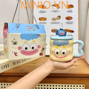 Ly cốc sứ bé môi trề thấp 400ml LA