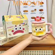 Ly cốc sứ bé môi trề thấp 400ml LA